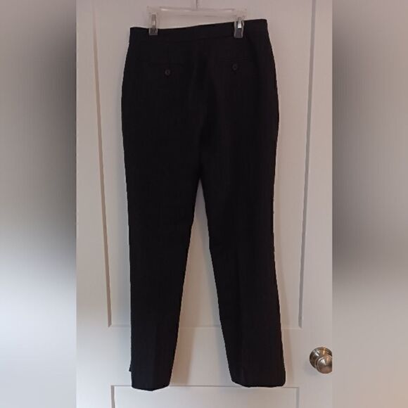 Lauren Ralph Lauren Wool Houndstooth Pants Trousers Charcoal Grey - Picture 3 of 10